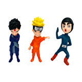 Naruto Shippuden Anime Figür Karakter Rock Lee Naruto Uzumaki Gaara 3’lü Oyuncak Seti 