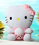 İthal Kumaş Hello Kitty Sanrio Karakter Figür Peluş Oyuncak Oyun & Uyku Arkadaşı Büyük Boy 42 cm.