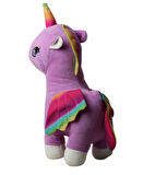 İthal Kumaş Gökkuşağı Kanatlı Unicorn Pegasus At Figür Peluş Oyuncak Uyku & Oyun Arkadaşı Büyük Boy
