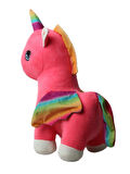 İthal Kumaş Gökkuşağı Kanatlı Unicorn Pegasus At Figür Peluş Oyuncak Uyku & Oyun Arkadaşı Büyük Boy