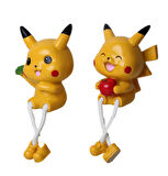 Pokemon Pikachu Ayakları Sallanan 2li Biblo Seti Dekoratif Ürün Ev Ofis Yeni Yıl Doğum Günü Hediyesi