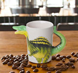 3D Animal Mug Serisi Özel Motifli El Boyaması Dinozor T-Rex Tasarımlı Kahve Fincanı Kupa Bardak 300