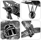 El Yapımı Retro Vintage Boeing 40A Metal Uçak Modeli Maket Biblo Özel Gün Hediyesi Vitrin Ofis Süsü