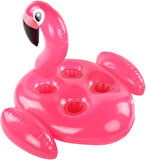 Büyük Boy Flamingo Tasarımlı Şişme 4lü Bardak Tutucu Bardaklık Havuz Deniz Plaj Eğlencesi Yaz Keyfi