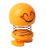 Mutlu Olan Emoji Smile Zıp Zıp Kafa 8 cm Araba Torpido Süsü Masaüstü Dekoratif Figür Pasta Süsü