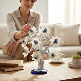 Feng Shui Nazar Boncuğu Ağacı Servet Çakra Şans Ağacı Biblo 20 cm. Ev Ofis Yeni Yıl Hediyesi Model 3
