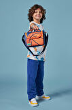 Coral High Kids  Turuncu Lacivert Basketbol Desenli Thermo Beslenme Çantası 11766