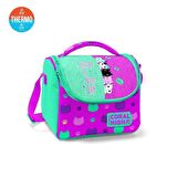 Coral High Kids Pembe Su Yeşili Kedi Desenli Thermo Beslenme Çantası 11854