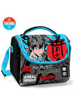 Coral High Kids Siyah Mavi Anime Desenli Thermo Beslenme Çantası 11876