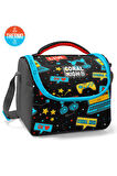 Coral High Kids Siyah Mavi Gamer Desenli Thermo Beslenme Çantası 11892