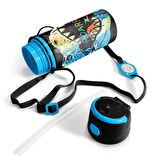 Coral High Dinozor Desenli Pipetli Alüminyum Okul Matara 600 ml 11944