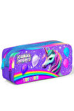 Coral High Kids Mor Rainbow Fermuarlı İki Bölmeli Kalem Çantası 12072