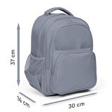 Coral High Kids Su Yeşili Açık Pembe Monogram Desenli Üç Bölmeli Okul Sırt Çantası 14410