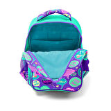 Coral High Kids SU Yeşili Mor Desenli Üç Bölmeli Okul Sırt Çantası 14413
