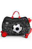 Coral High Siyah Kids Futbol Desenli Otur-Çek Çocuk Valizi 16369