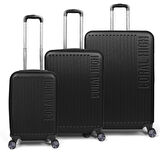 Coral High ABS Siyah 3'lü Valiz Seti 16400