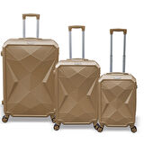 Coral High Diamond ABS Latte 3'lü Valiz Seti 16630