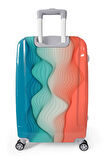 Coral High Renkli Desenli PC Büyük Boy Valiz (70cm) 16803