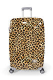Coral High Kahverengi Leopar Desenli PC Büyük Boy Valiz (70cm) 16843