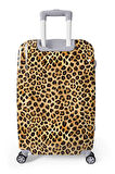 Coral High Kahverengi Leopar Desenli PC Büyük Boy Valiz (70cm) 16843