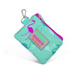 Coral High Kids Su Yeşili Neon Pembe Flamingo Desenli Bozuk Para Çantası 21725
