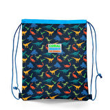 Coral High Kids Lacivert Mavi Dinozor Desenli İpli Büzgülü Sırt Çantası 22452
