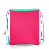 Coral High Kids Neon Mercan Su Yeşili Flamingo Desenli İpli Büzgülü Sırt Çantası 22484