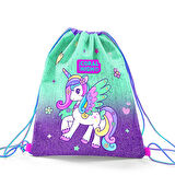 Coral High Kids Mor Su Yeşili Unicorn Desenli İpli Büzgülü Sırt Çantası 22691