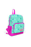 Coral High Kids Su Yeşili Flamingo Desenli İki Bölmeli İlkokul Sırt Çantası 23307
