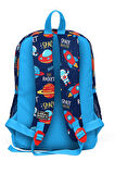 Coral High Kids Lacivert Mavi Uzay Desenli Dört Bölmeli Okul Sırt Çantası 23470
