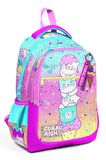 Coral High Kids Renkli Dondurmalı Kedi Desenli Üç Bölmeli Okul Sırt Çantası 23648