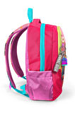 Coral High Kids Pembe Neon Mercan Fashion Girl Desenli Üç Bölmeli Okul Sırt Çantası 23669