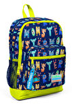 Coral High Kids Lacivert Neon Sarı Monster Desenli Dört Bölmeli Okul Sırt Çantası 23726