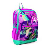 Coral High Unicorn Desenli Büyük Boy Okul Sırt Çantası 23758