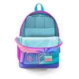 Coral High Kids Lavanta Pembe Flamingo Desenli Dört Bölmeli USBli Okul Sırt Çantası 23805