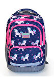 Coral High Kids Unicorn Desenli, Lacivert Renkli, İki Kademeli Çekçekli, Sırt Ve Okul Çantası 24023