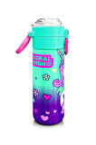 Coral High Kids Mor Su Yeşili Unicorn Desenli Pipetli ve Direkt İçim Çelik Termos 500 ml 31805