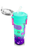 Coral High Kids Mor Su Yeşili Unicorn Desenli Pipetli ve Direkt İçim Çelik Termos 500 ml 31805