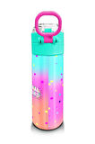 Coral High KidsRenkli Dondurmalı Kedi Desenli Pipetli ve Direkt İçim Çelik Termos 500 ml 31812