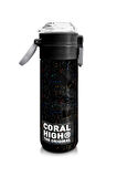 Coral High Kids Gri Basketbol Desenli Pipetli ve Direkt İçim Çelik Termos 500 ml 31856