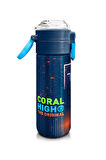 Coral High Kids Turuncu Lacivert Basketbol Desenli Pipetli ve Direkt İçim Çelik Termos 500 ml 31967