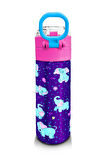 Coral High Kids Mor Pembe Fil Desenli Pipetli ve Direkt İçim Çelik Termos 500 ml 31970
