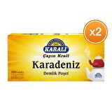 Karali Organik Demlik Poşet Siyah Çay 2 gr 2x100'lü 