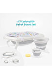 5'li Katlanabilir Bebek Banyo Seti- Pembe