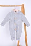 Babyhola %100 Kalın Triko İçi Velsoft Tulum Kız Erkek Bebek Çocuk Kapüşonlu Kışlık Dış Tulum 5713