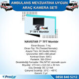 Ambulans Mevzuatına Uygun 2 Kameralı 8 Kanal Mobil NVR 1 TB 7 inç Monitörlü Tak Kullan Set
