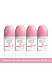 Deotak Invisible Antiperspirant Ter Önleyici Leke Yapmayan Kadın Roll-On Deodorant 35 ml x 4