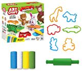 Eğlenceli Hayvanlar Hamur Set 200 gr Funny Animals 4 Renk Hamur Seti