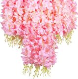 Sarkan Yapay Çiçek Akasya PEMBE 80 cm 3 Sarkan Dallı 12 ADET BAĞ