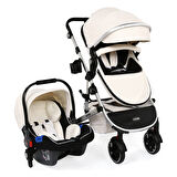 Yoyko Capsule Egg Travel Sistem Bebek Arabası Beyaz Silver